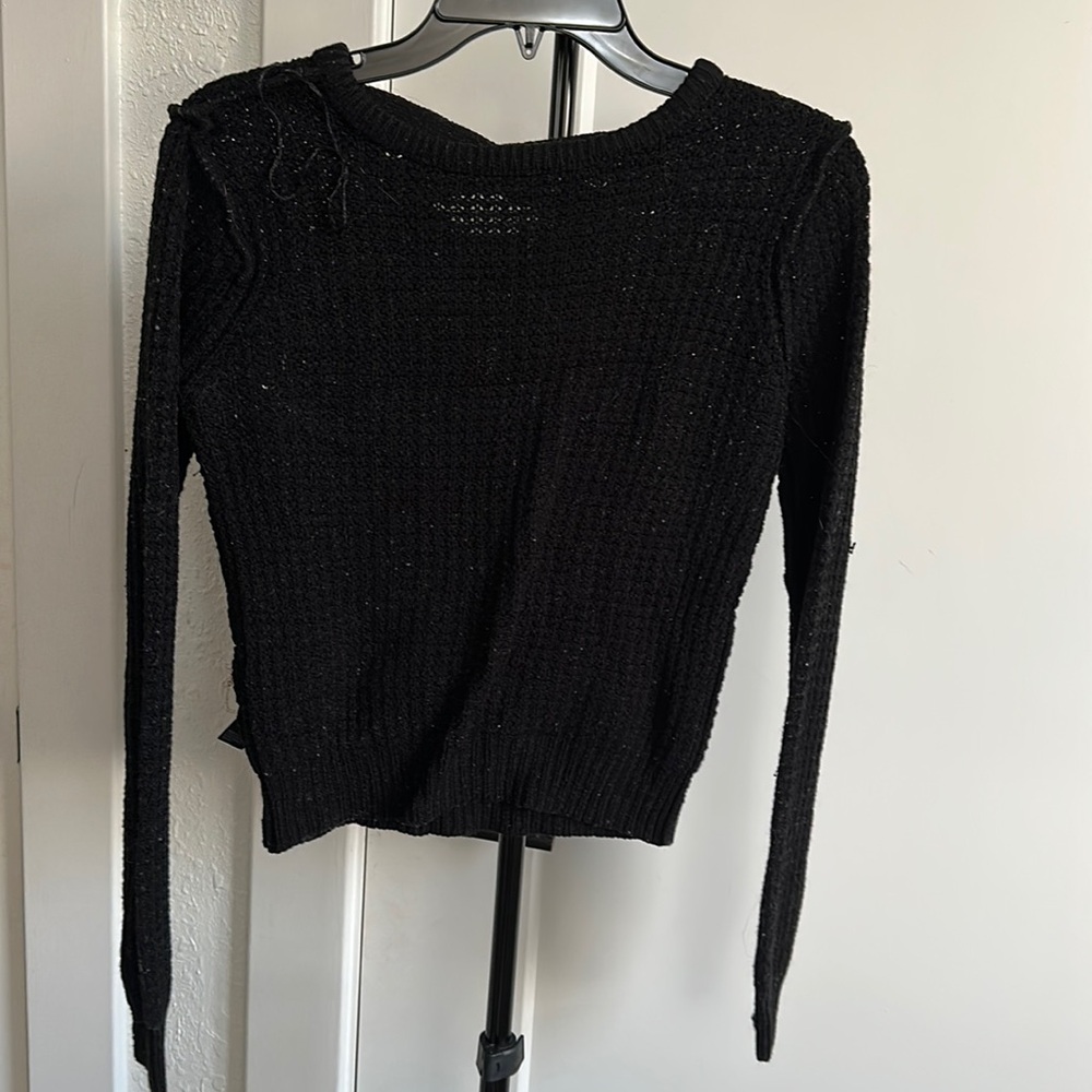 Black Woven Sweater